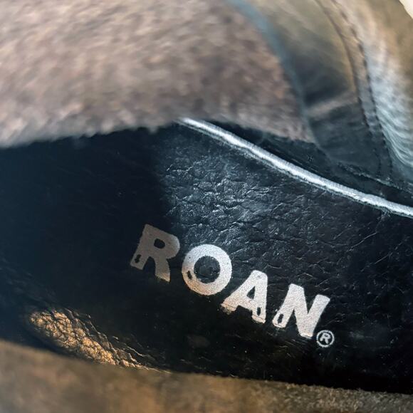 Roan by Bed | Stu Women's Distressed Gray Leather Moto Riding Boots US Size 7 - Picture 13 of 15